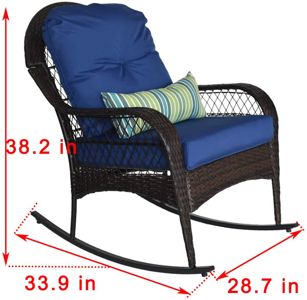 Bayou Breeze Bundy Wicker Outdoor Rocking Chair Reviews Wayfair